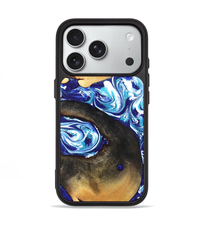 iPhone 18 Pro Wood Phone Case - Heidy (Blue, 826428)