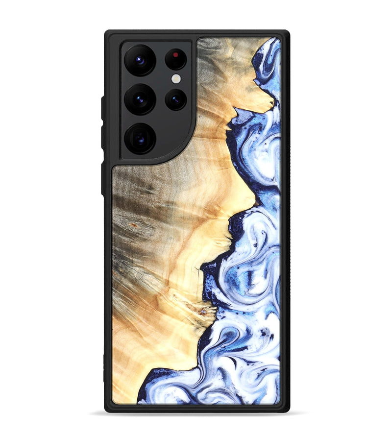 Galaxy S22 Ultra Wood Phone Case - Clover (Blue, 826430)