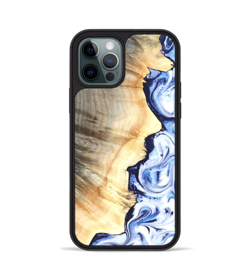 iPhone 12 Pro Wood Phone Case - Clover (Blue, 826430)