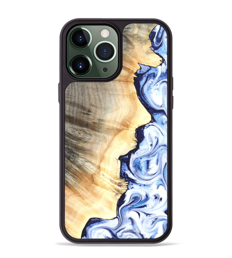 iPhone 13 Pro Max Wood Phone Case - Clover (Blue, 826430)