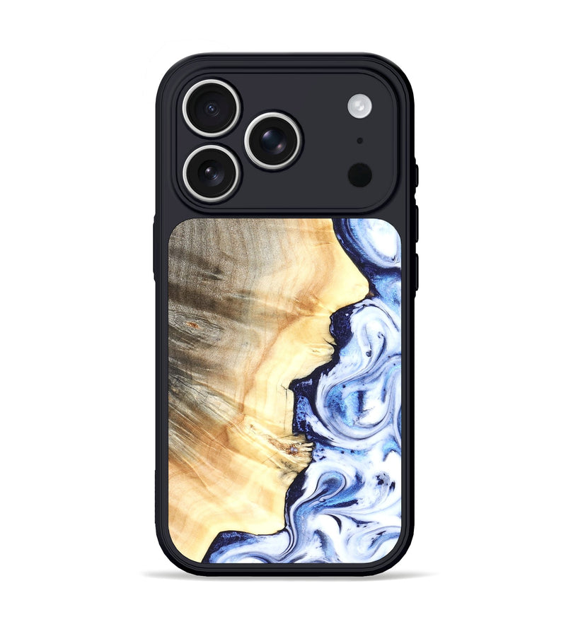iPhone 17 Pro Wood Phone Case - Clover (Blue, 826430)