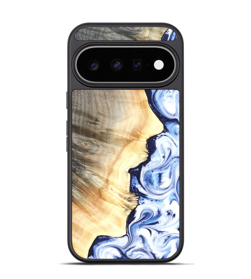 Pixel 11 Pro Wood Phone Case - Clover (Blue, 826430)