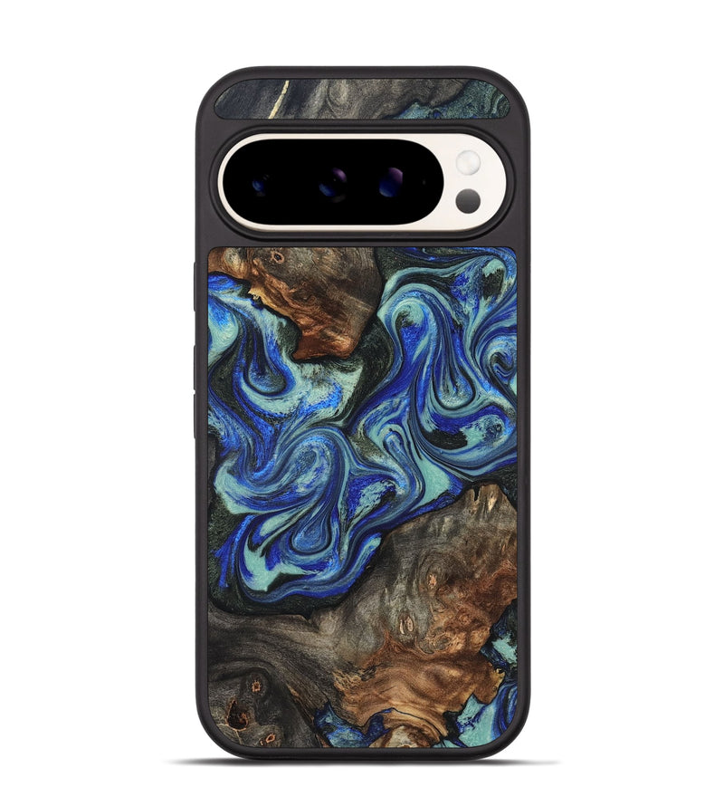 Pixel 9 Pro Wood Phone Case - Dimitri (Blue, 826446)