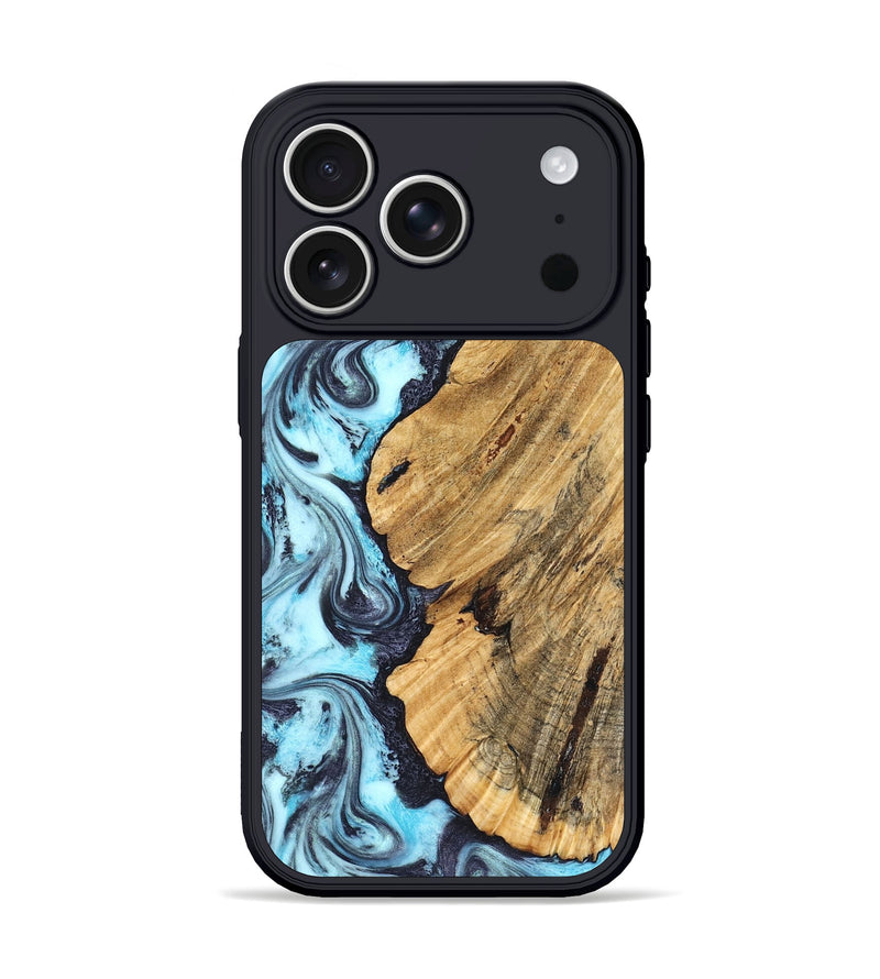 iPhone 17 Pro Wood Phone Case - Vernie (Blue, 826449)