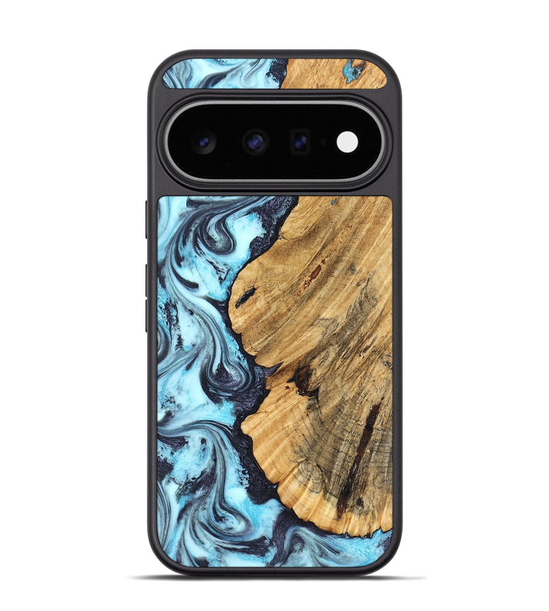 Pixel 11 Pro Wood Phone Case - Vernie (Blue, 826449)