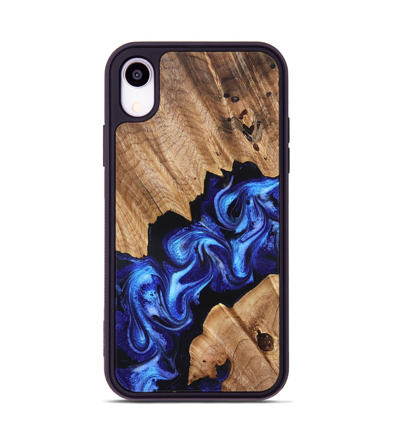iPhone Xr Wood Phone Case - Izael (Blue, 826452)