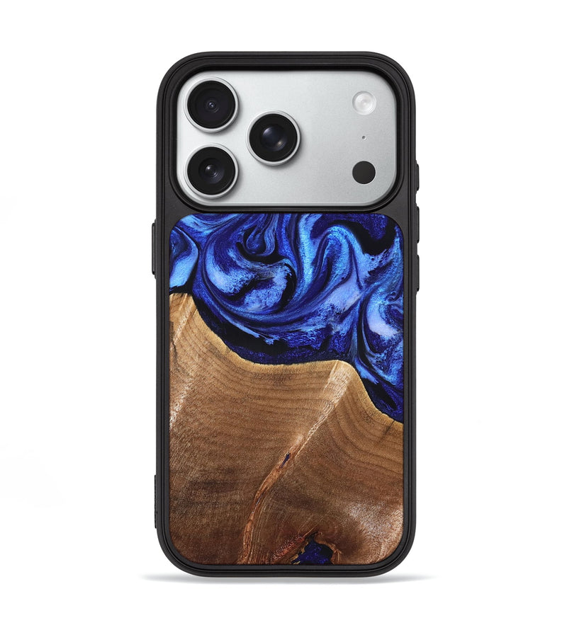 iPhone 18 Pro Wood Phone Case - Isom (Blue, 826454)