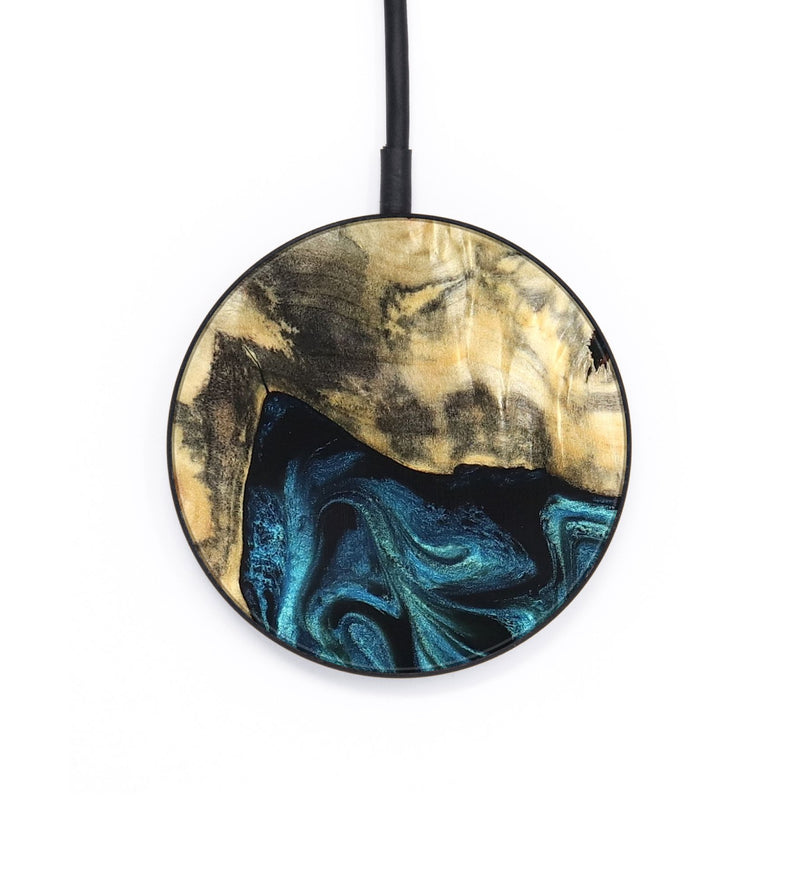 Circle Wood Wireless Charger - Mariann (Blue, 826458)