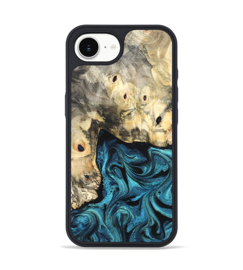 iPhone 17e Wood Phone Case - Mariann (Blue, 826458)