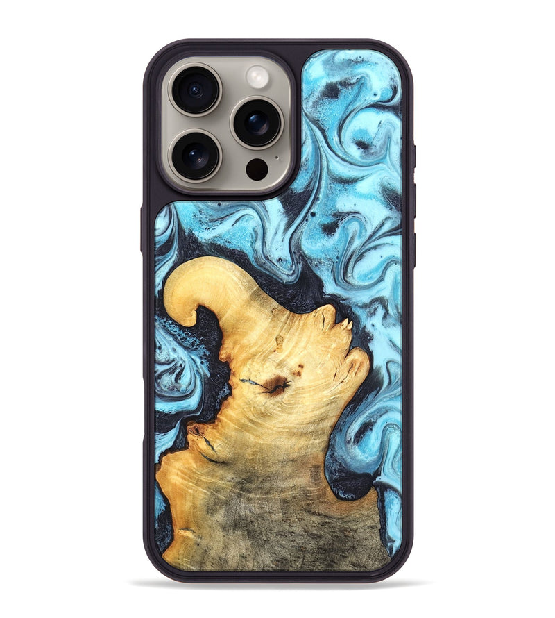 iPhone 16 Pro Max Wood Phone Case - Gerhard (Blue, 826461)