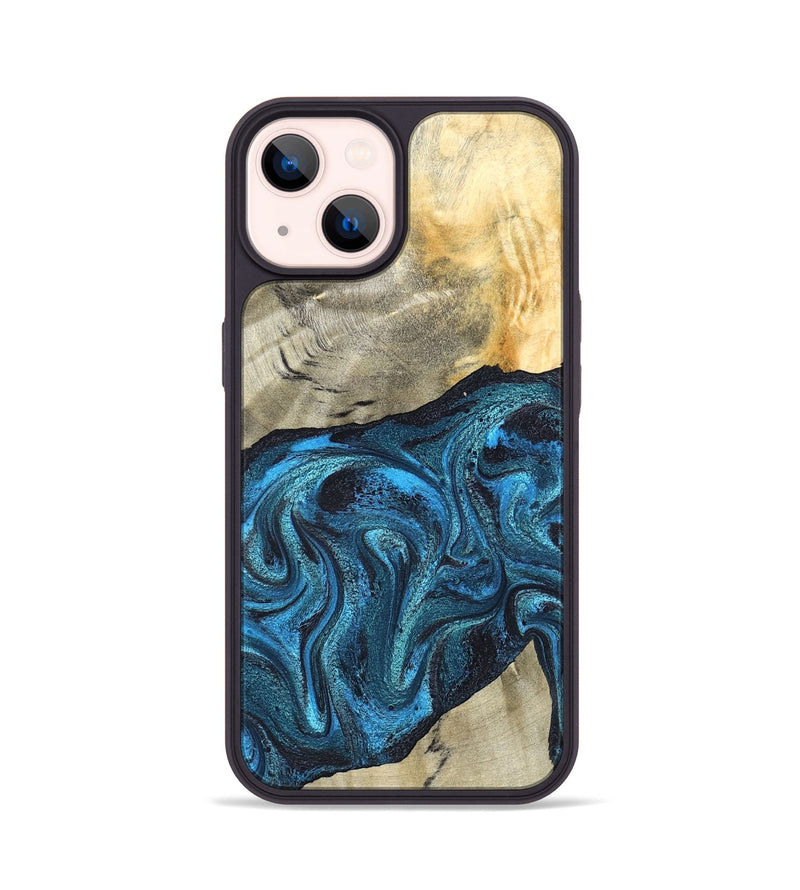 iPhone 14 Wood Phone Case - Yaakov (Blue, 826462)