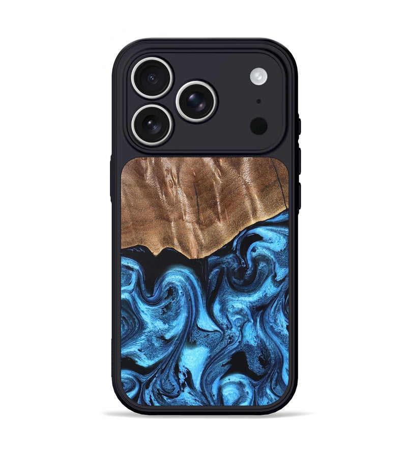 iPhone 17 Pro Wood Phone Case - Janel (Blue, 826463)
