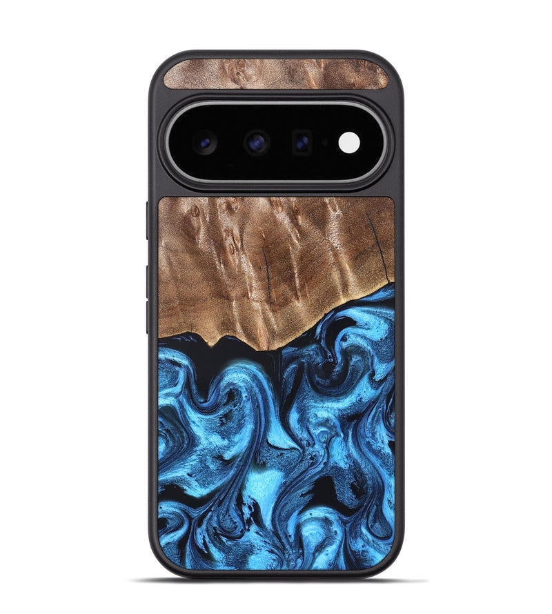 Pixel 11 Pro Wood Phone Case - Janel (Blue, 826463)