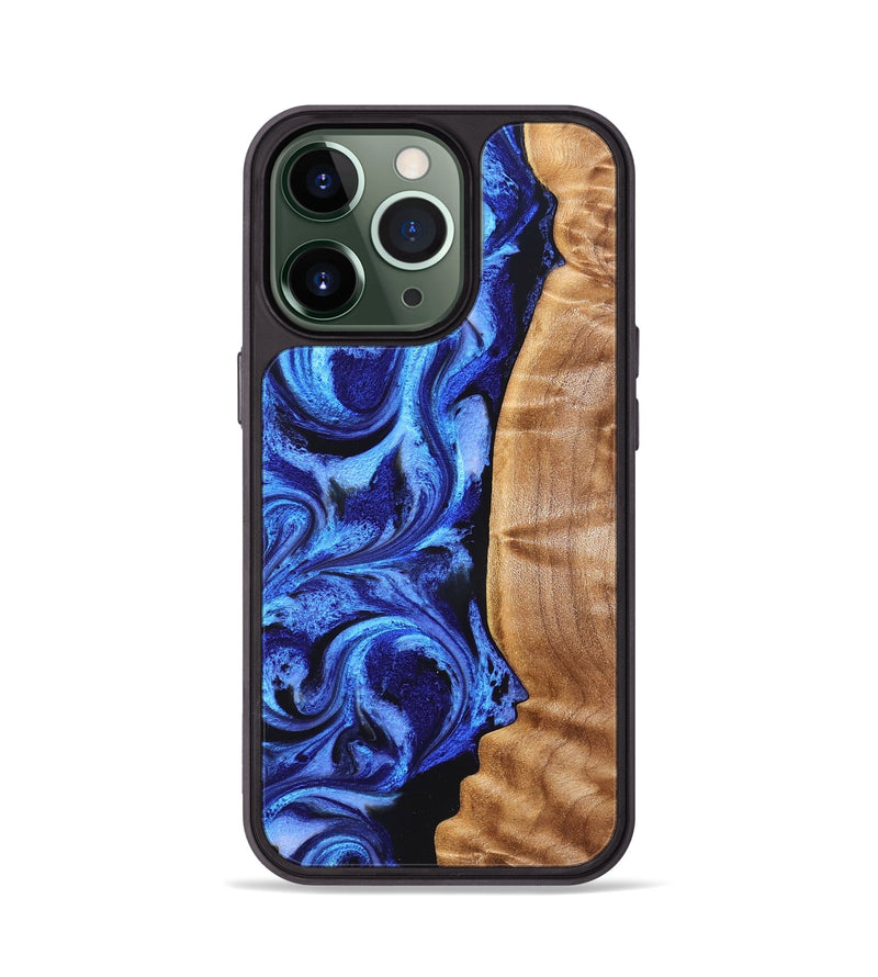 iPhone 13 Pro Wood Phone Case - Kasey (Blue, 826464)