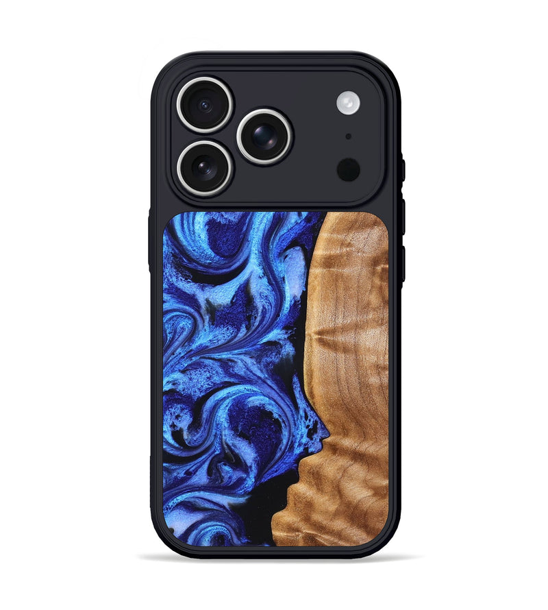 iPhone 17 Pro Wood Phone Case - Kasey (Blue, 826464)