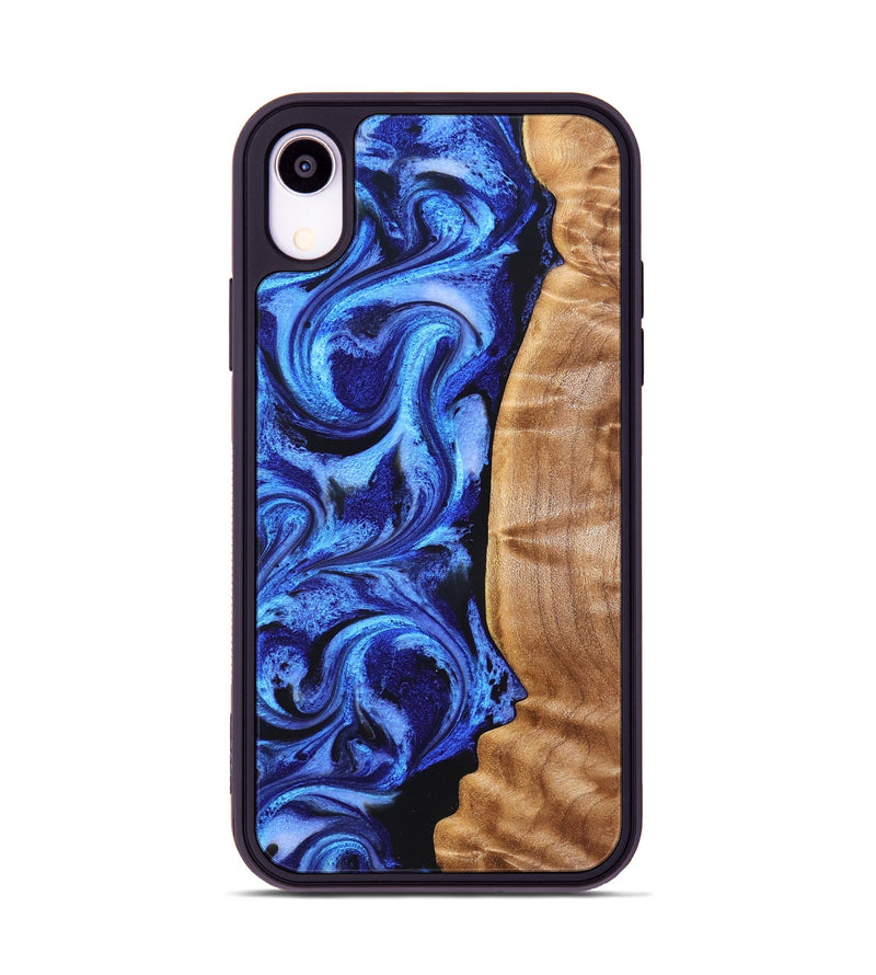 iPhone Xr Wood Phone Case - Kasey (Blue, 826464)