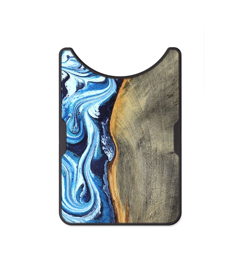 Alloy Wood Wallet - Letitia (Blue, 826465)