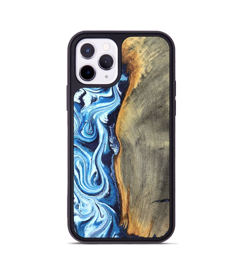 iPhone 11 Pro Wood Phone Case - Letitia (Blue, 826465)