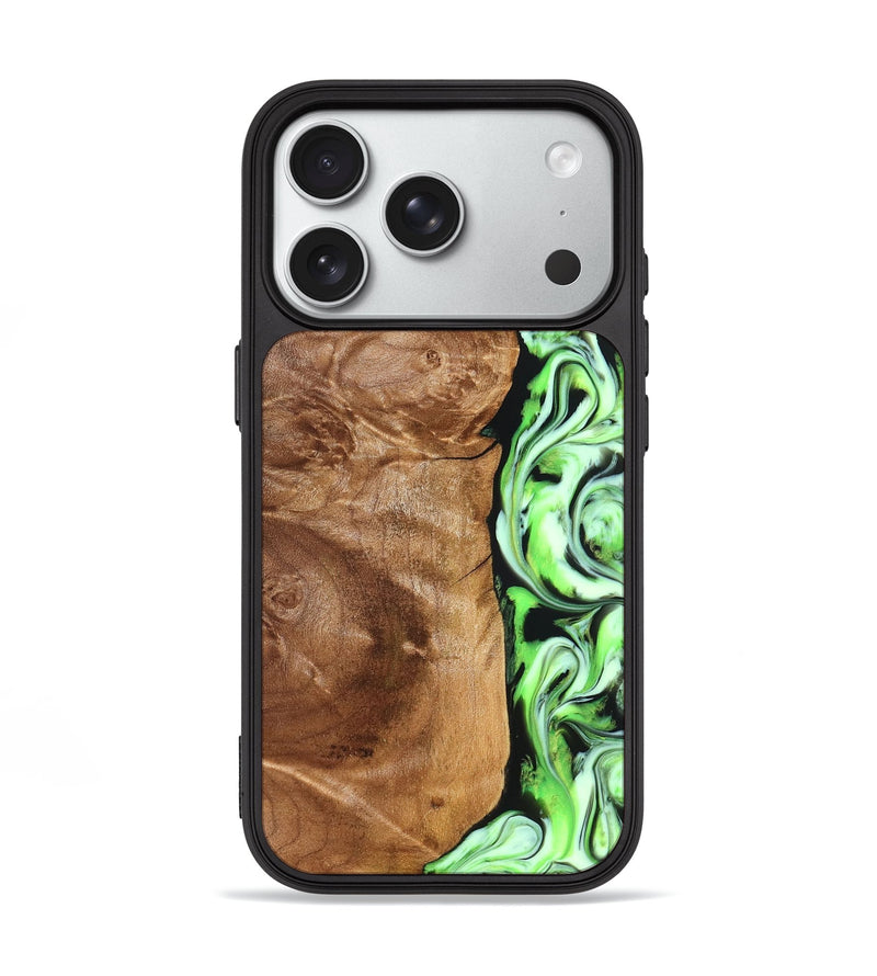 iPhone 18 Pro Wood Phone Case - Lew (Green, 826468)