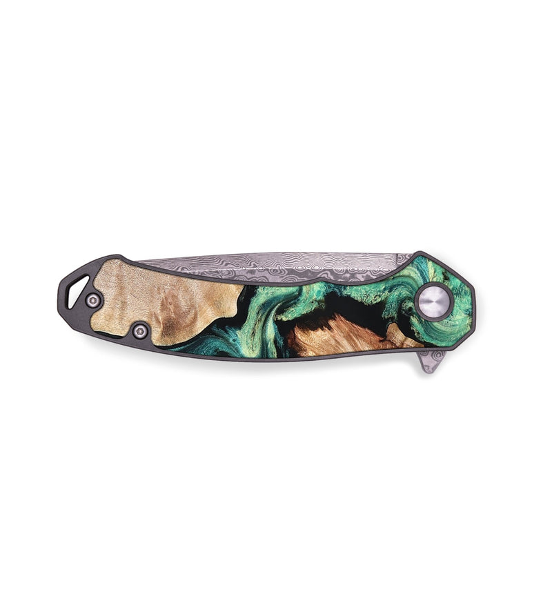EDC Wood Pocket Knife - Dianna (Green, 826471)