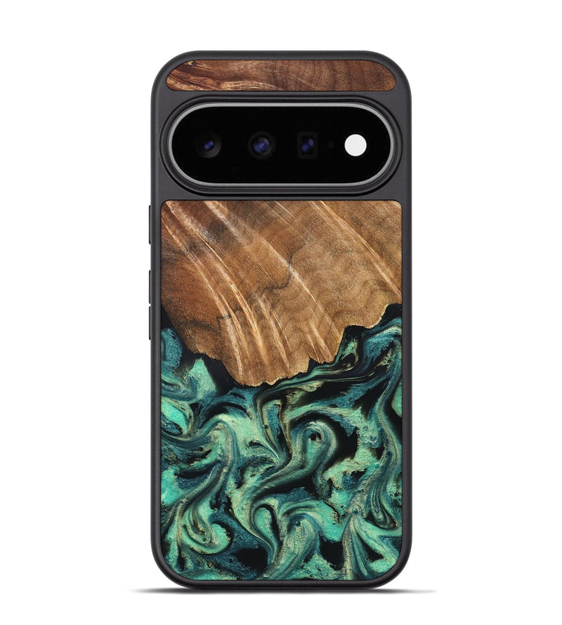 Pixel 11 Pro Wood Phone Case - Fay (Green, 826473)