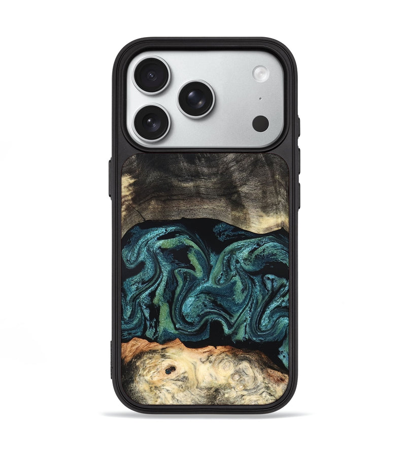 iPhone 18 Pro Wood Phone Case - Nicky (Green, 826478)