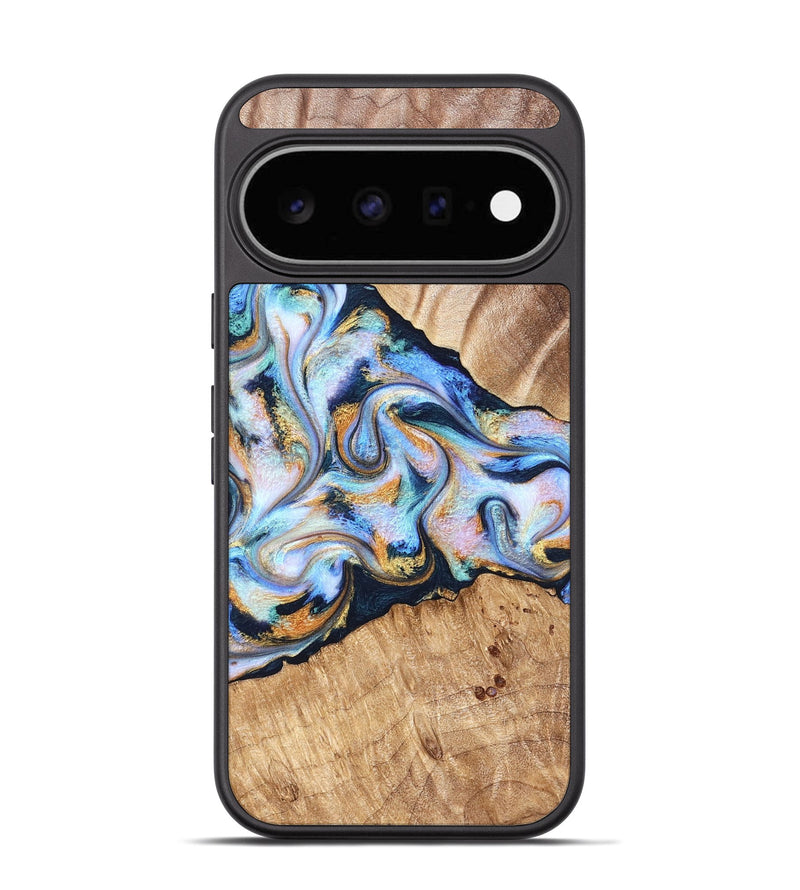 Pixel 11 Wood Phone Case - Colette (Teal & Gold, 826487)