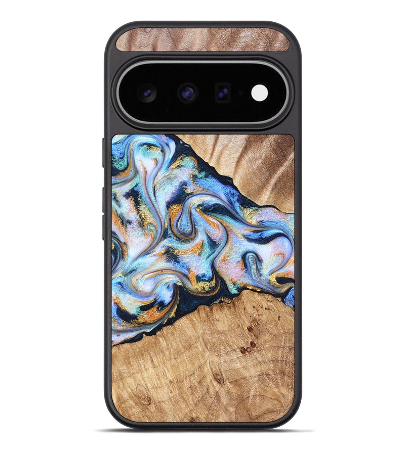 Pixel 11 Pro XL Wood Phone Case - Colette (Teal & Gold, 826487)