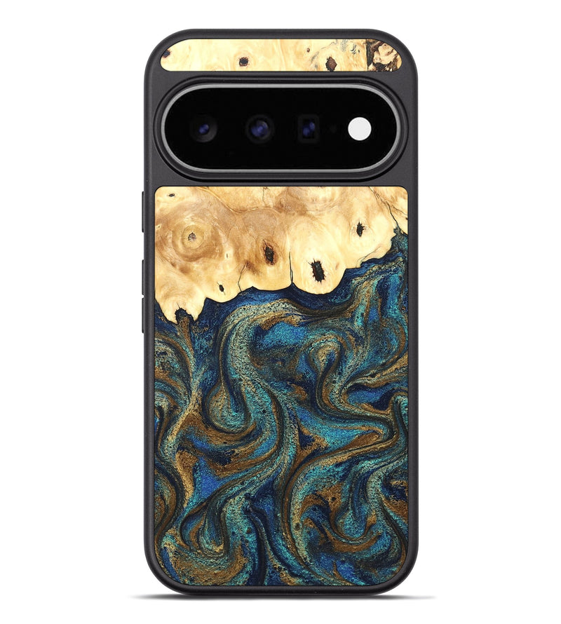 Pixel 11 Pro XL Wood Phone Case - Pamala (Teal & Gold, 826488)