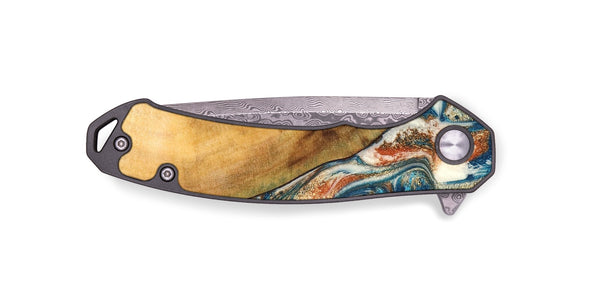 EDC Wood Pocket Knife - Bridger (Teal & Gold, 826491)
