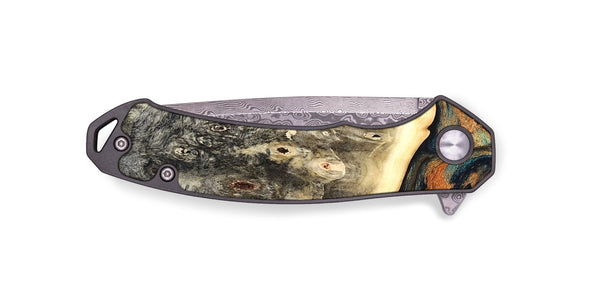 EDC Wood Pocket Knife - Eugenie (Teal & Gold, 826494)