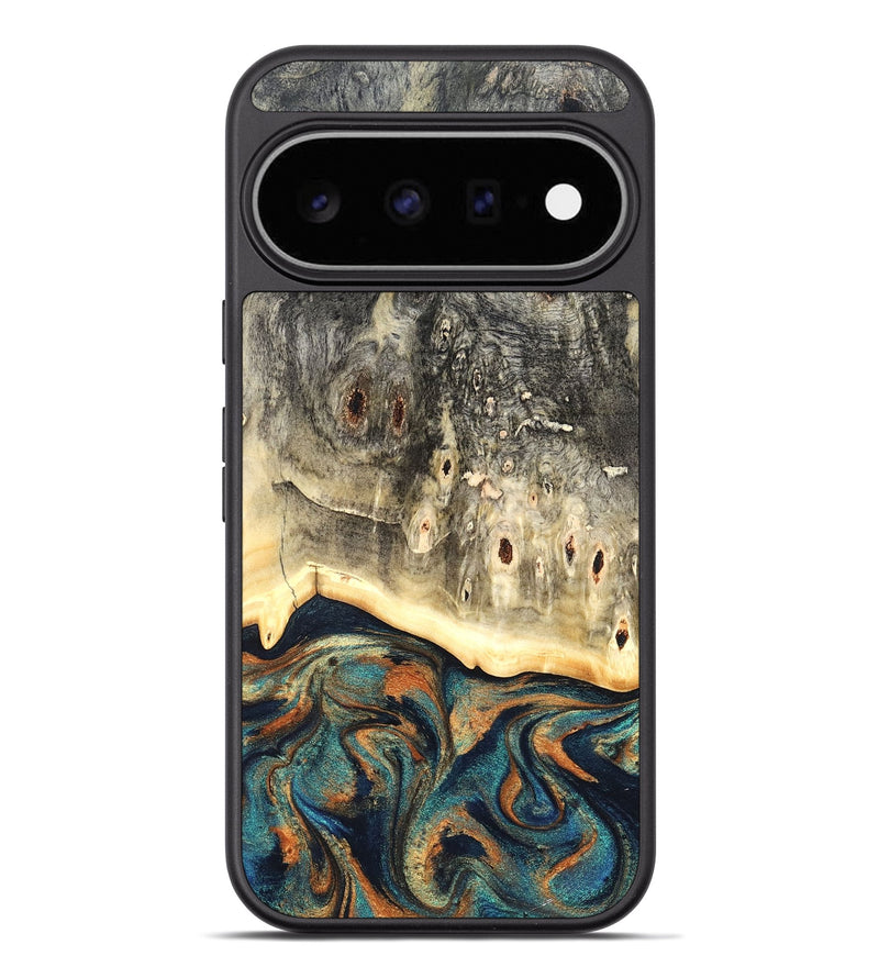 Pixel 11 Pro XL Wood Phone Case - Eugenie (Teal & Gold, 826494)