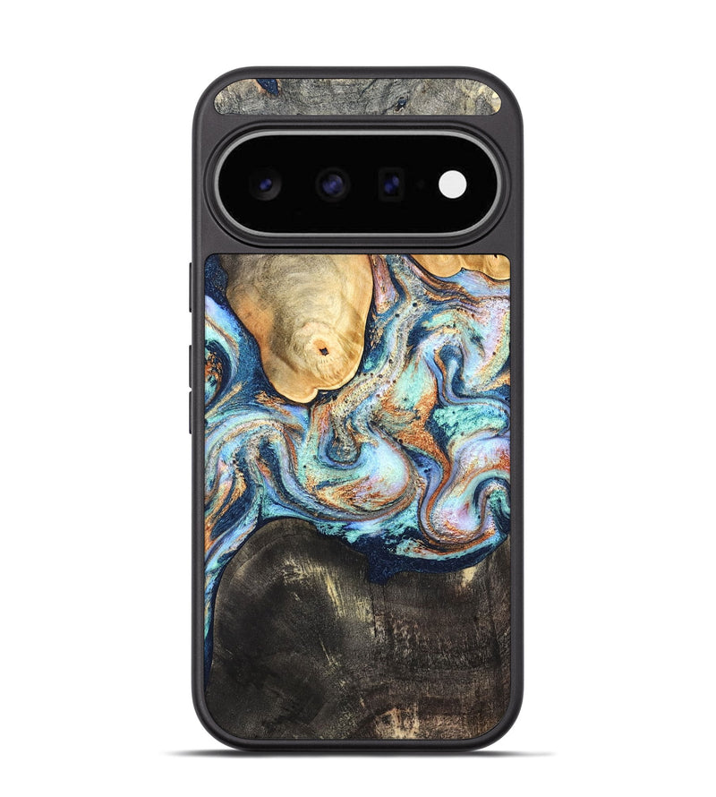 Pixel 11 Wood Phone Case - Oswaldo (Teal & Gold, 826496)