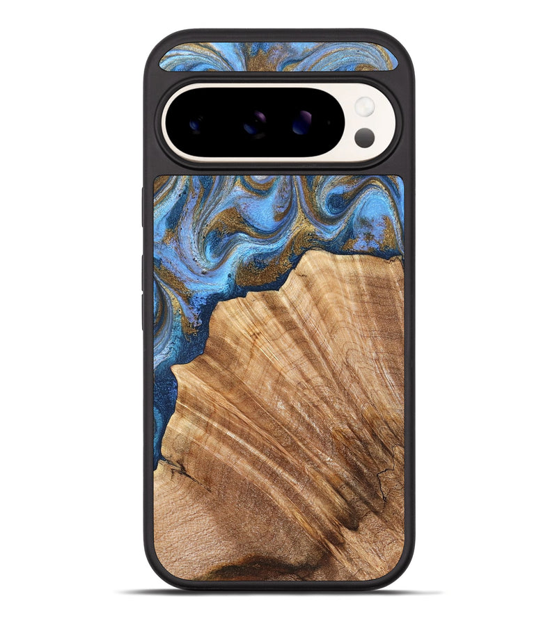 Pixel 10 Pro XL Wood Phone Case - Ermias (Teal & Gold, 826497)