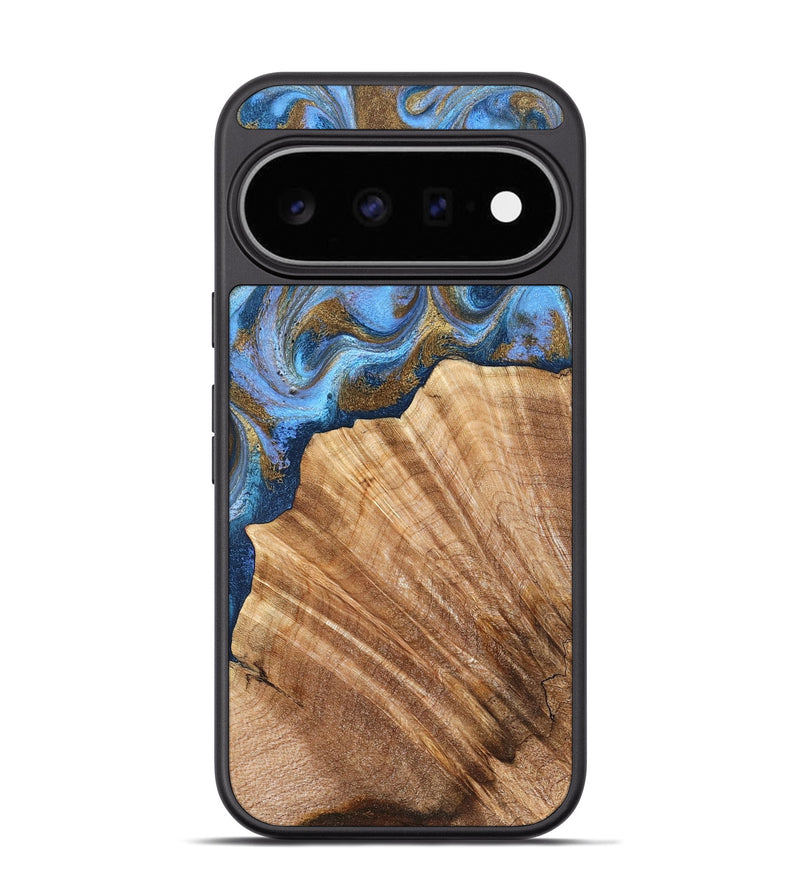Pixel 11 Pro Wood Phone Case - Ermias (Teal & Gold, 826497)