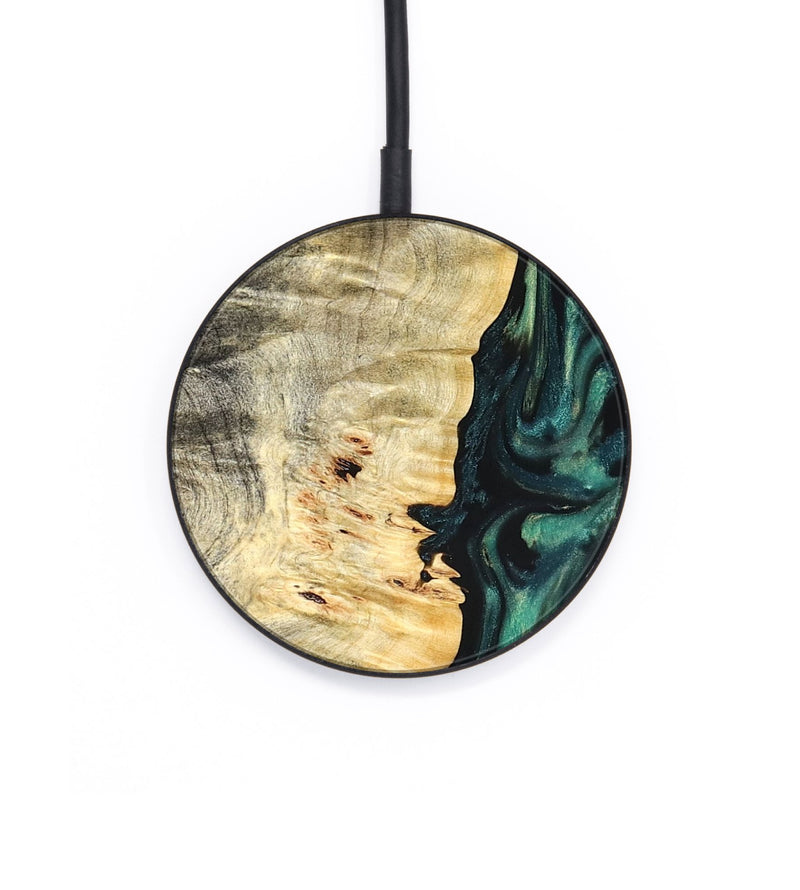 Circle Wood Wireless Charger - Krystal (Green, 826501)