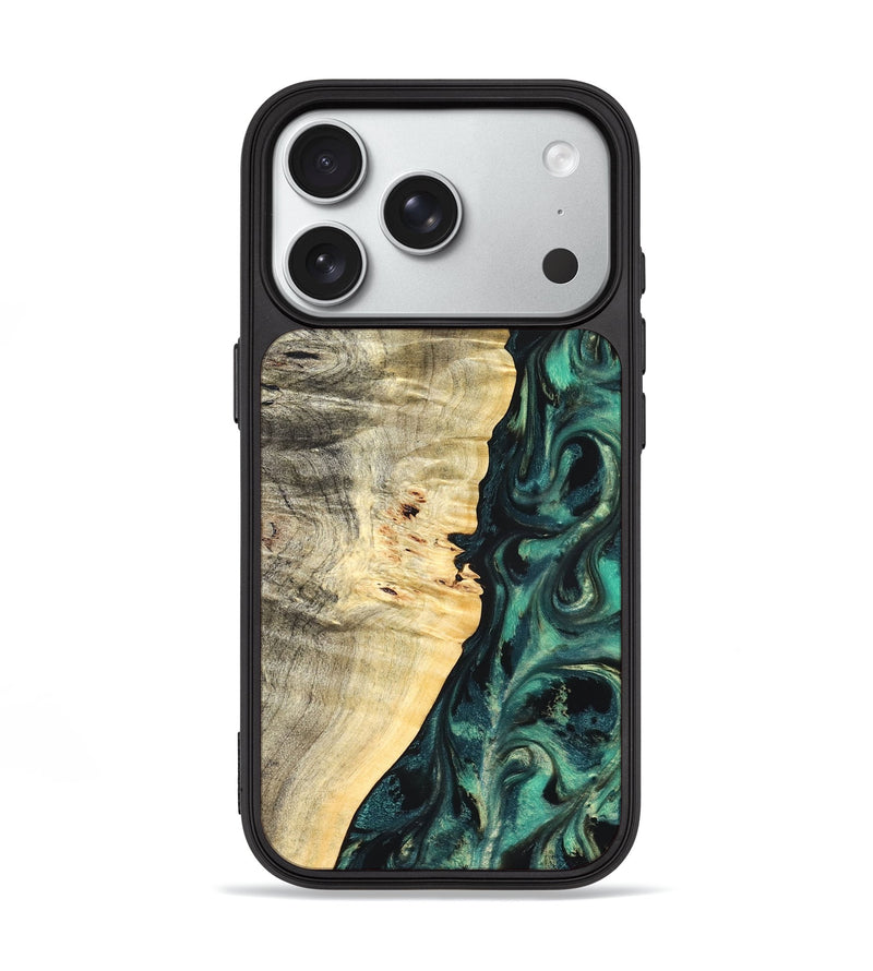iPhone 18 Pro Wood Phone Case - Krystal (Green, 826501)
