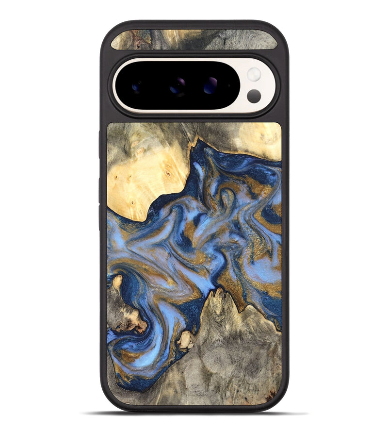 Pixel 10 Pro XL Wood Phone Case - Jeffrey (Teal & Gold, 826510)