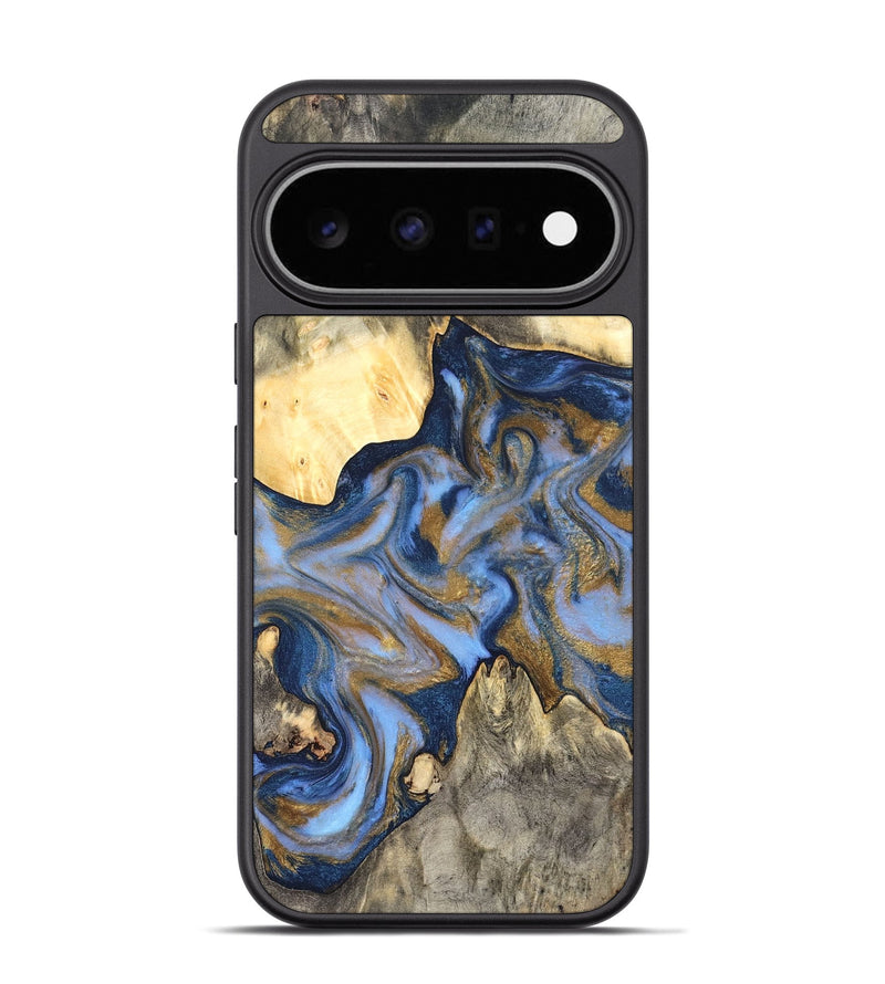 Pixel 11 Pro Wood Phone Case - Jeffrey (Teal & Gold, 826510)