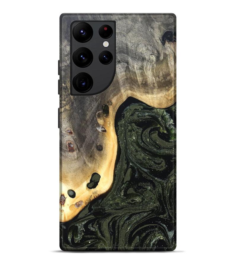 Galaxy S22 Ultra Wood Live Edge Phone Case - Sol (Green, 826594)