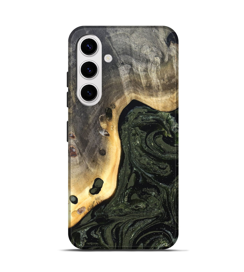 Galaxy S25 Wood Live Edge Phone Case - Sol (Green, 826594)