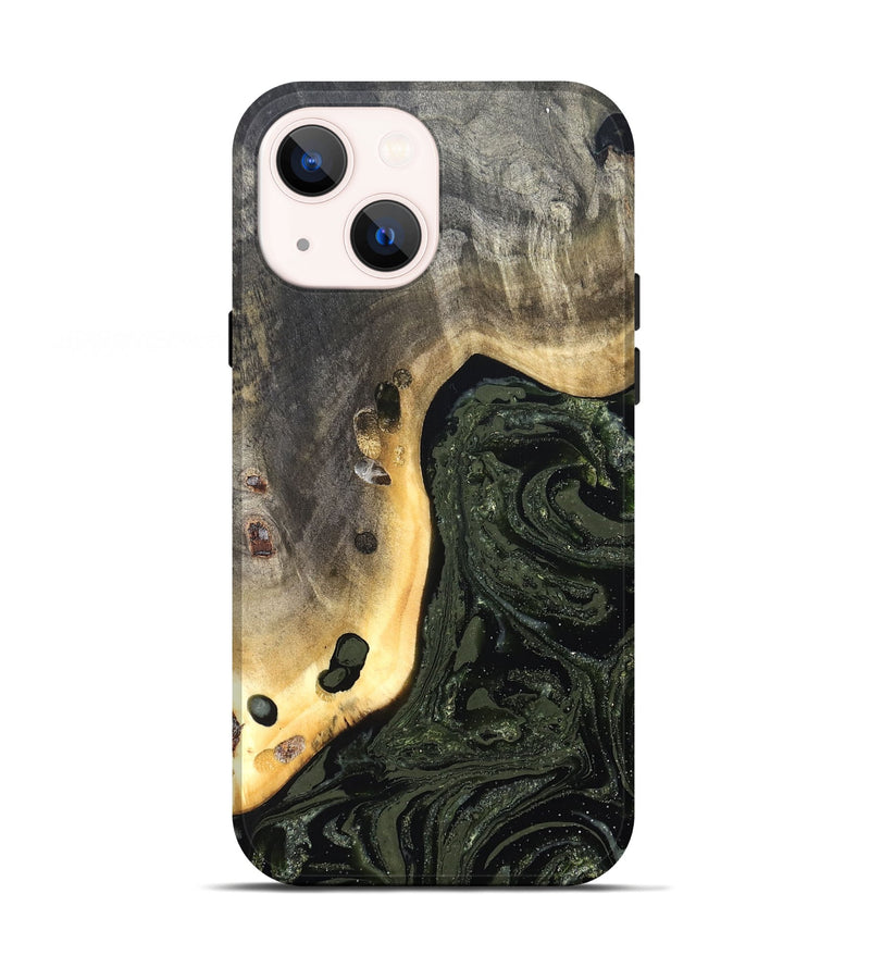 iPhone 13 Wood Live Edge Phone Case - Sol (Green, 826594)