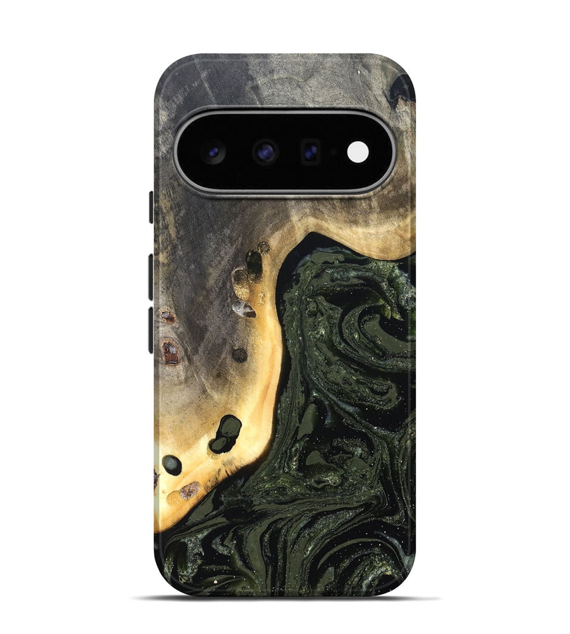 Pixel 11 Pro Wood Live Edge Phone Case - Sol (Green, 826594)