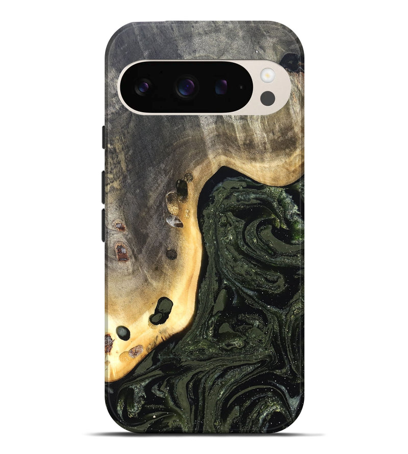 Pixel 9 Pro XL Wood Live Edge Phone Case - Sol (Green, 826594)