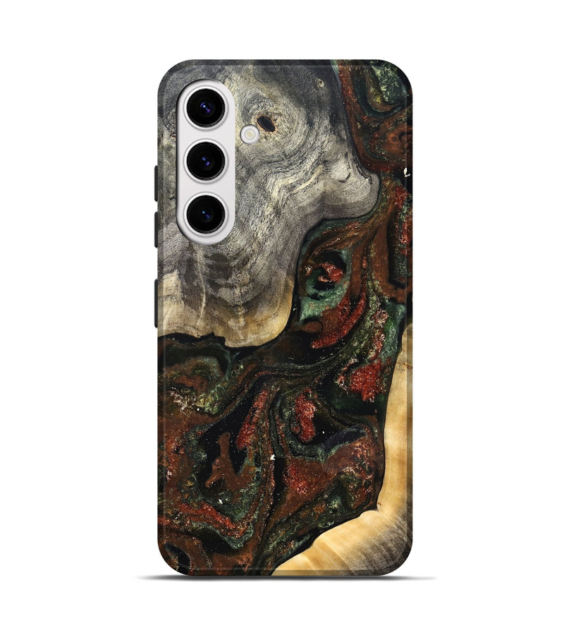 Galaxy S25 Wood Live Edge Phone Case - Kylan (Green, 826604)