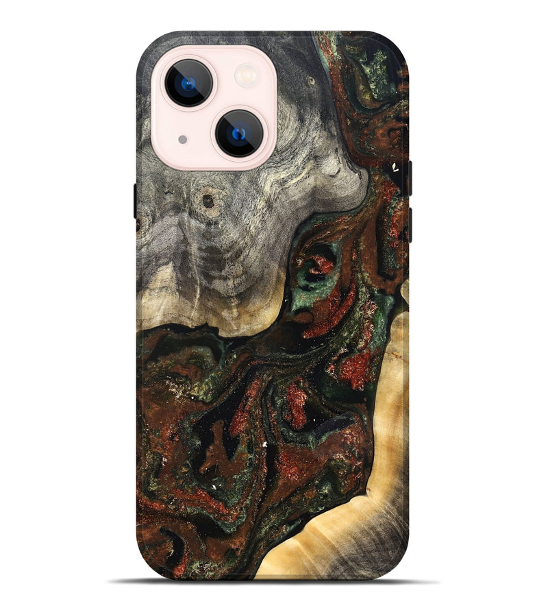 iPhone 14 Plus Wood Live Edge Phone Case - Kylan (Green, 826604)