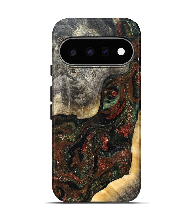 Pixel 11 Pro Wood Live Edge Phone Case - Kylan (Green, 826604)