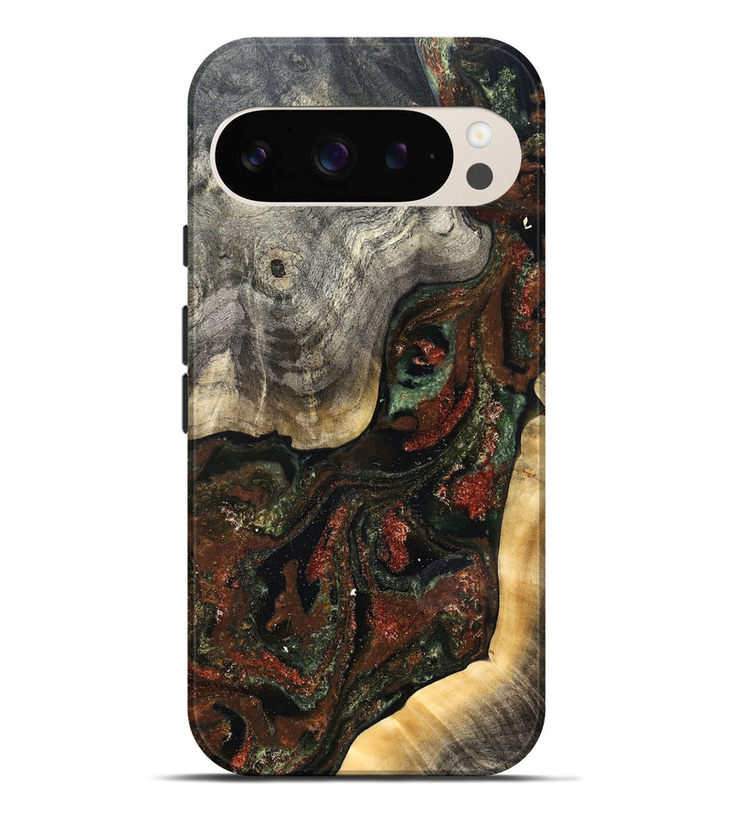 Pixel 9 Pro XL Wood Live Edge Phone Case - Kylan (Green, 826604)