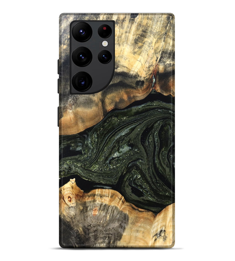 Galaxy S22 Ultra Wood Live Edge Phone Case - Sydni (Green, 826606)