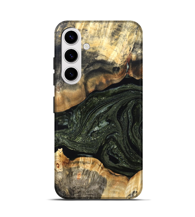 Galaxy S25 Wood Live Edge Phone Case - Sydni (Green, 826606)